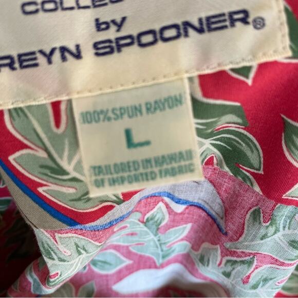 Detrich Varaz Reyn Spooner Vintage Surfboard Hawaiian 80s Button Down Red Shirt - Picture 6 of 7